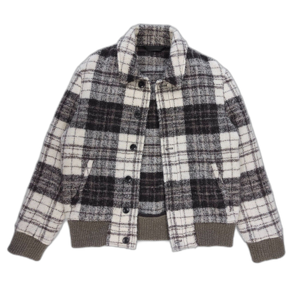 ZARA MAN Wool Alpaca Mohair Shacket Plaid Shirt Jacket Quiet Luxury Minimal